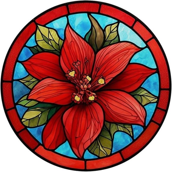 PopSockets Poinsettia Red Christmas Flower for Phone Women Swappable PopGrip - Picture 4 of 13